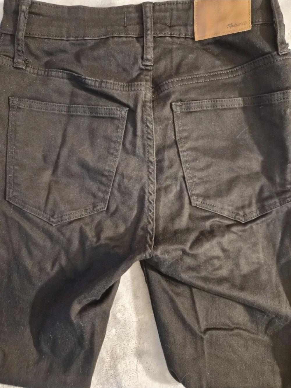 Madewell Curvy High Rise Skinny Jeans Black 27P 27 Petite Stay Black DenimDescri